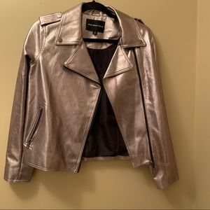 Who What Wear Metallic Moto Jacket
